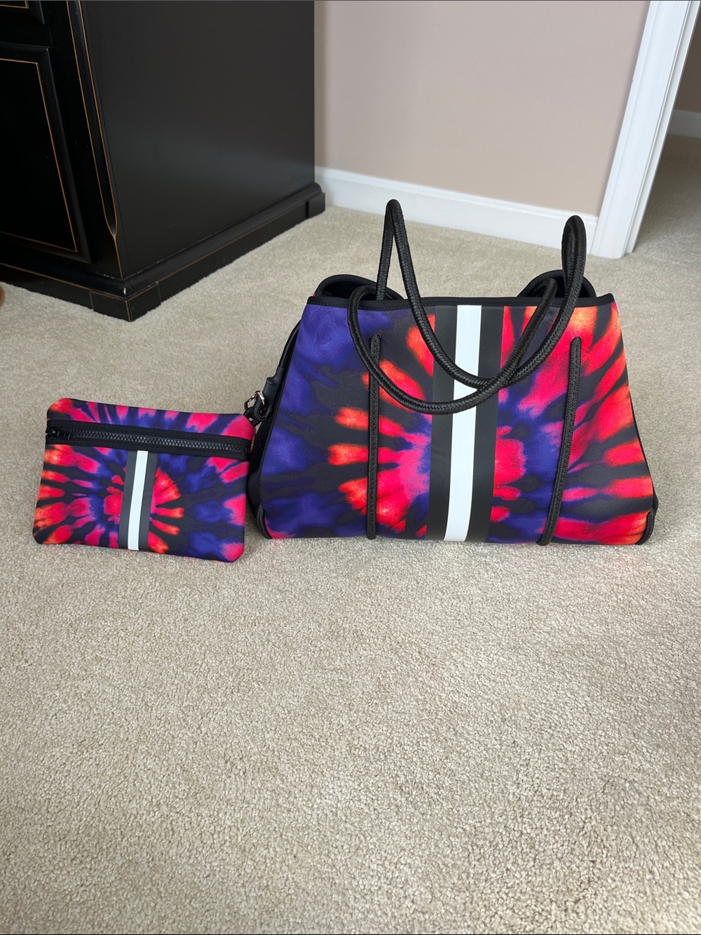Haute Shore Tote Bag in Tie Dye with removable pouch